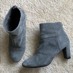 Gray suede booties (worn once)
